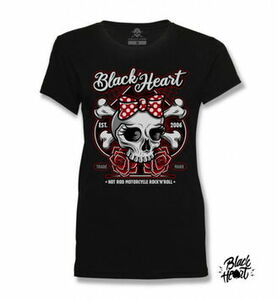 T-shirt femme BLACK HEART 'heart bow'
