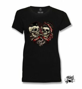 T-shirt femme BLACK HEART 'true love'