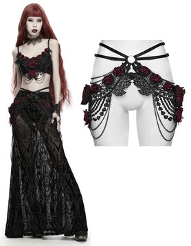 Harnais de hanches gothique Bloody Rose - Punk Rave