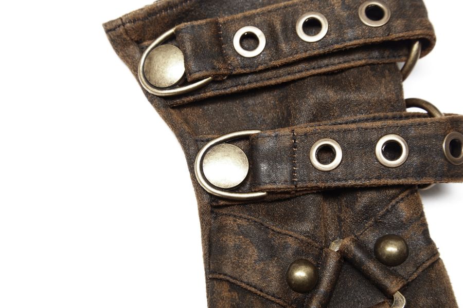 Gants Steampunk Demi-Doigts VICASKY En Cuir PU - Style Rock, Confortables Pour Concerts, Cyclisme Et Cosplay