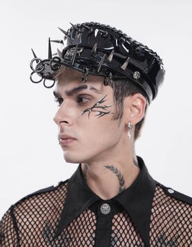 Casquette Gothique Vinyle Iron Dominion - Devil Fashion