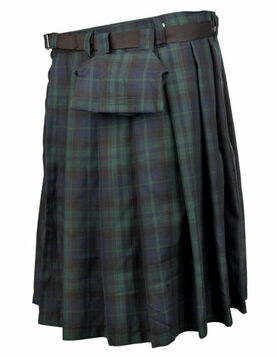 Kilt BLACK PISTOLS 'green blue tartan'