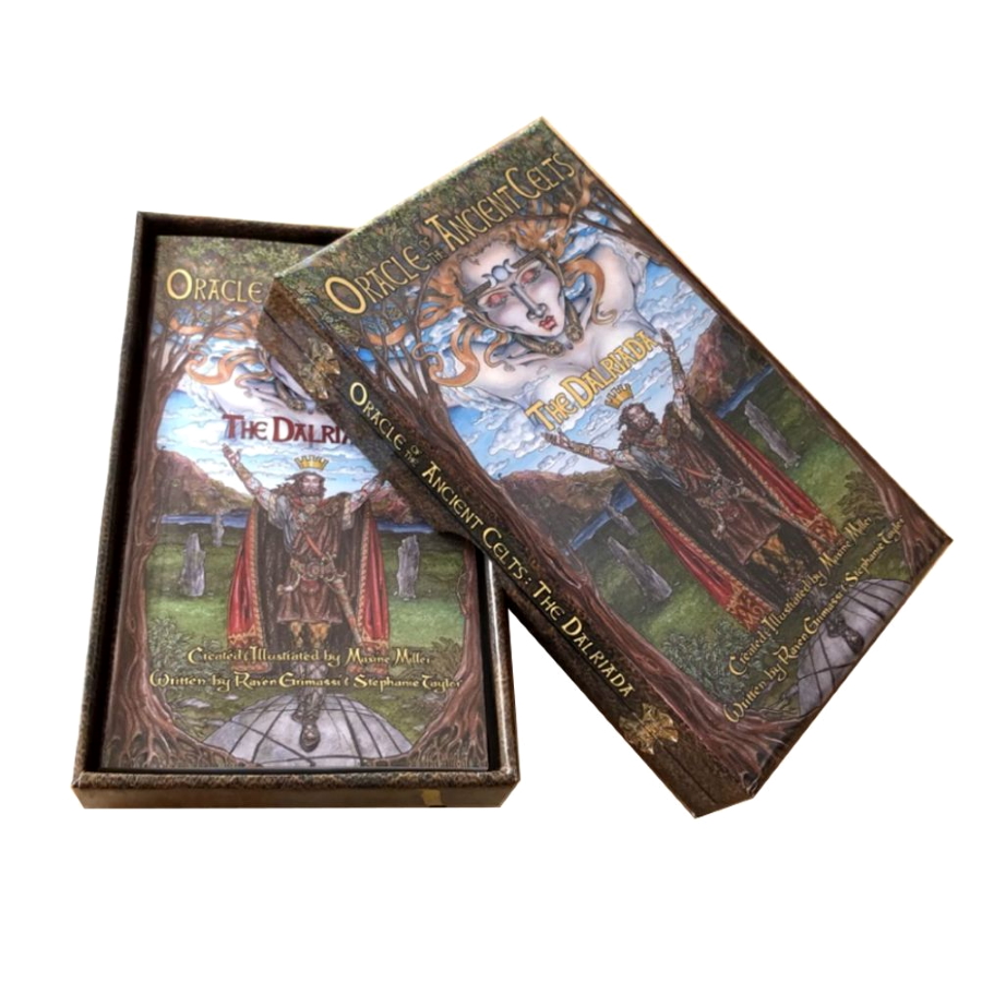 Jeu de 25 cartes de tarot illustrées 'oracle of the ancients Celtes