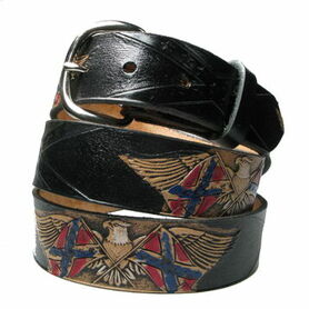 Ceinture cuir Biker 'Confederate Flag'