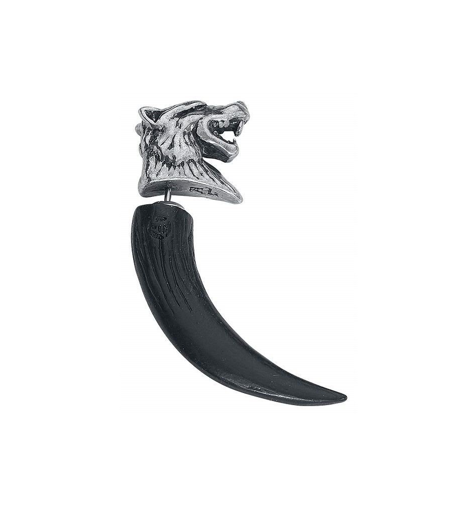 Boucle d'oreille ALCHEMY GOTHIC 'Wolf macht'
