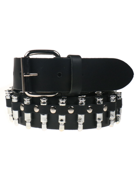 Ceinture Gothique en Cuir Balles Chromées