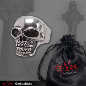 Bague gothique en argent 925 ETNOX 'plain skull'