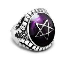 Bague gothique violette