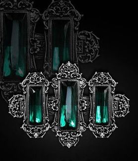 Barrette à cheveux gothique 'vivian mint'