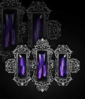Barrette à cheveux gothique 'vivian purple'