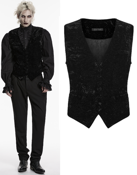 Gilet Homme 'Midnight Aristocrat' Noir - Punk Rave