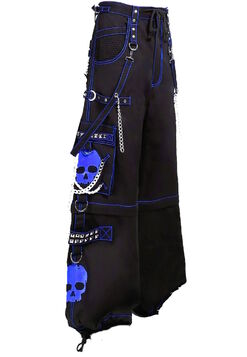 Pantalon baggy unisexe 'blue skull'