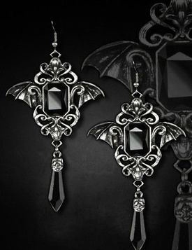 Boucles d'oreille gothique 'gothic bats'