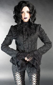 Chemisier baroque noir