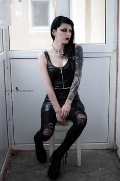 Collants gothiques à effet déchiré