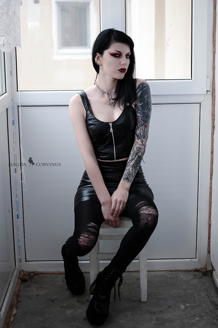 Collants gothiques à effet déchiré