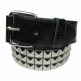 Ceinture gothique clous pyramides chromés