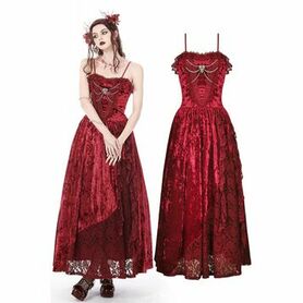 Longue robe gothique vampire 'blood rose'