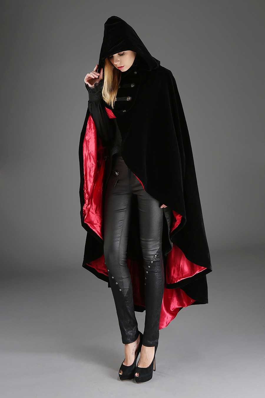 Cape à Capuche Gothique Pour Homme - Déguisement Halloween, Costume Médiéval, Soirée à Thème