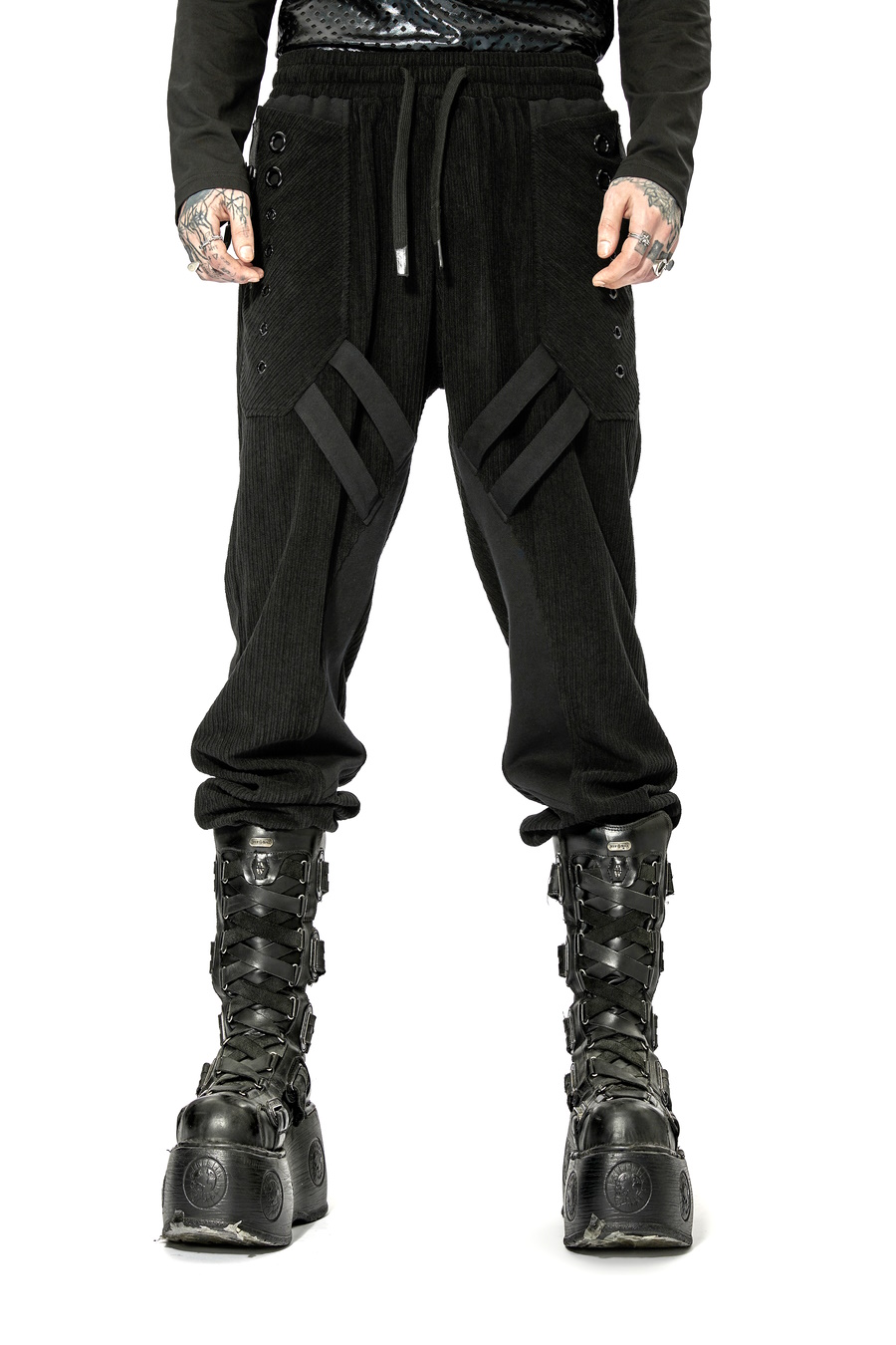 Pantalon cargo noir PUNK RAVE