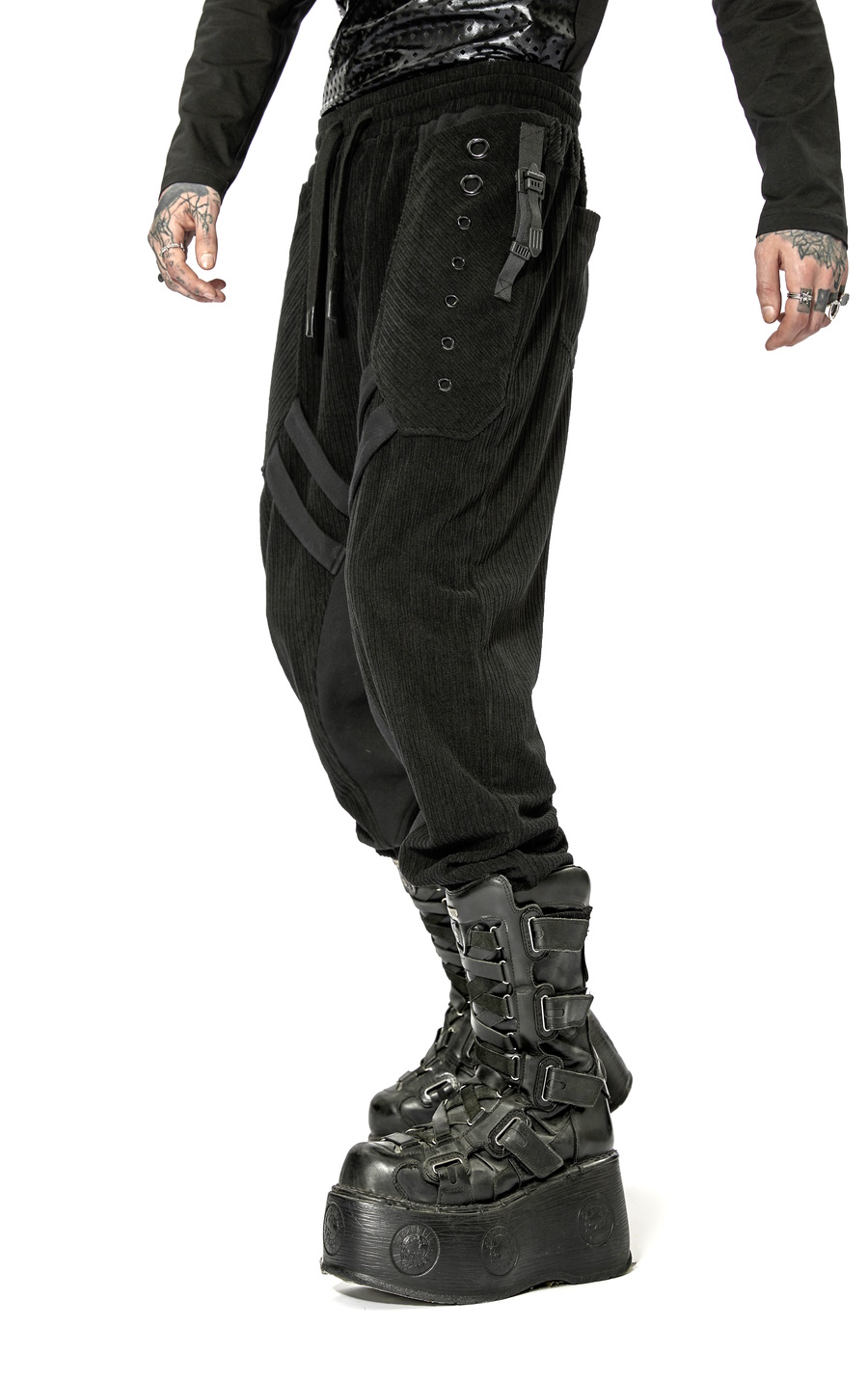 photo n°2 : Pantalon cargo noir PUNK RAVE