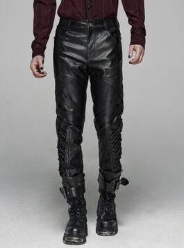 Pantalon simili cuir PUNK RAVE 'dimguard'