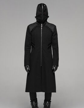 Manteau Cyber Gothique Homme Punk Rave - Obsidian Warden