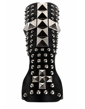 Avant-bras Gothique en Cuir Noir &agrave; Clous