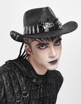 Chapeau Cowboy Gothique Bullet Reaper - Devil Fashion
