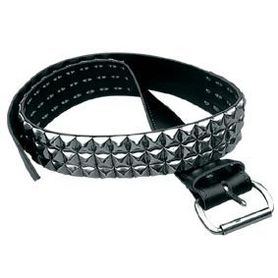 Ceinture cuir 3 rangs 'pyramide'