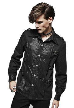 Chemise Gothique Homme Steampunk Victorien à Volants – Manches Longues, Col Châle Plissé, Ourlet Asymétrique, Style Renaissance Pirate Vampire Pour Halloween Et Cosplay