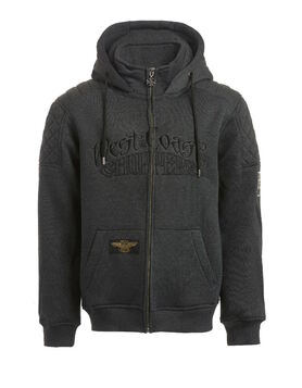 Veste zipp&eacute;e &agrave; capuche Por Vida Grey - West Coast Choppers