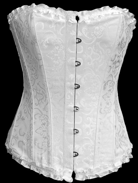 Corset gothique blanc ALCATRAZ 'white angel'