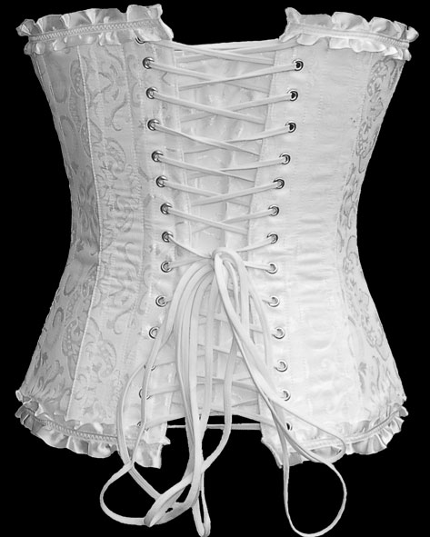 photo n°2 : Corset gothique blanc ALCATRAZ 'white angel'