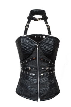 Corset gothique noir 'miss sirenia'