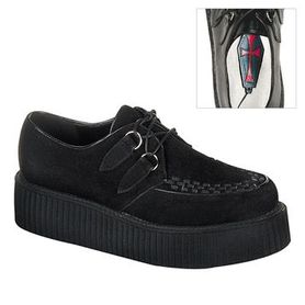 Creepers DEMONIACULT cuir Suède