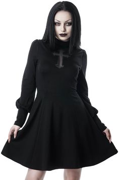 Robe manches longues KILLSTAR 'crossed out'