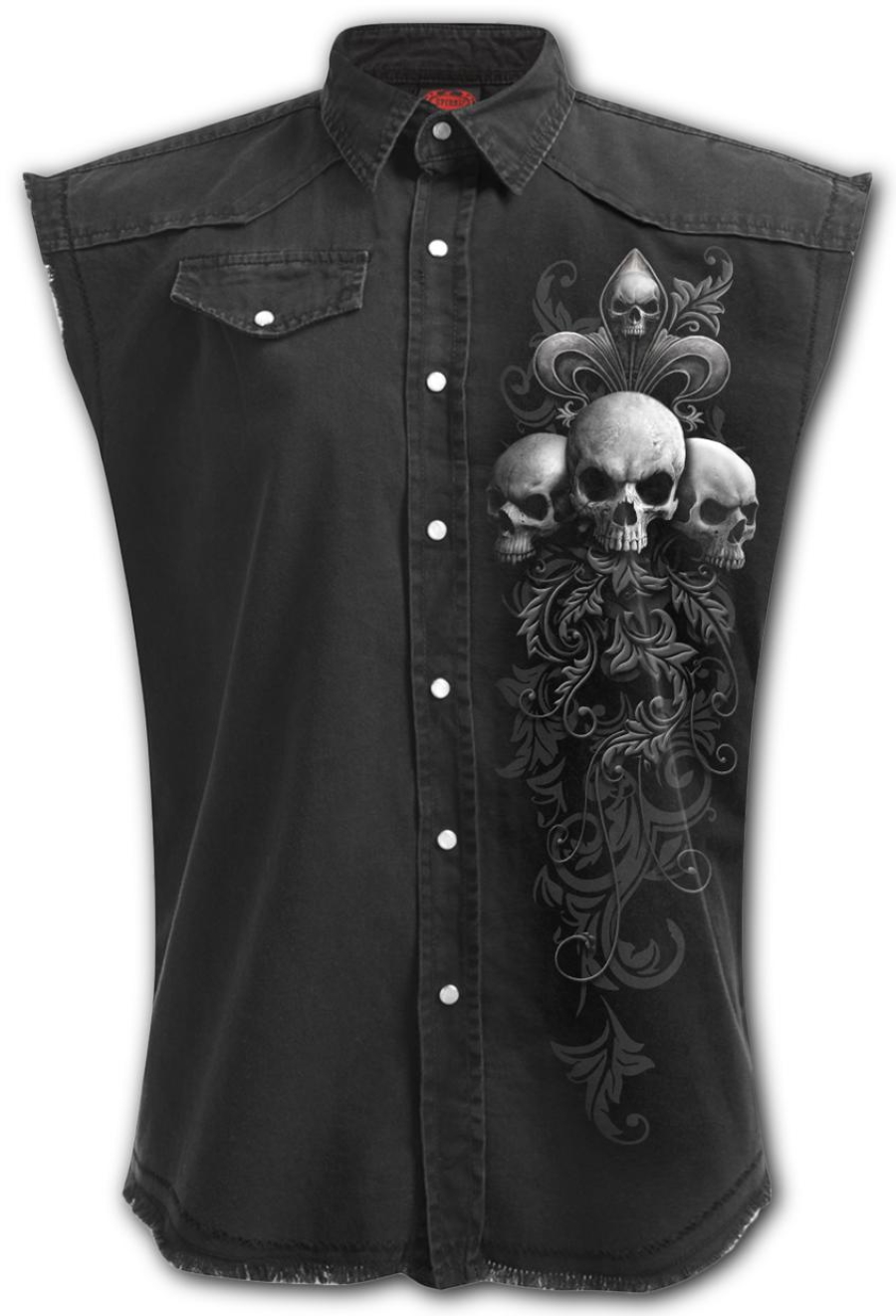 Chemise dark wear SPIRAL 'skull croll'