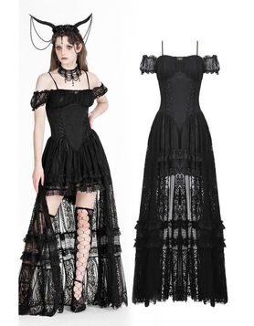 Robe Gothique Asym&eacute;trique Black Widow - Dark in Love
