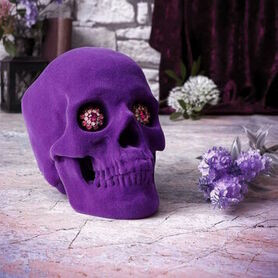 Crâne glamour violet NEMESIS NOW