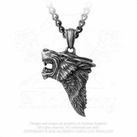 Pendentif ALCHEMY GOTHIC 'dark wolf'