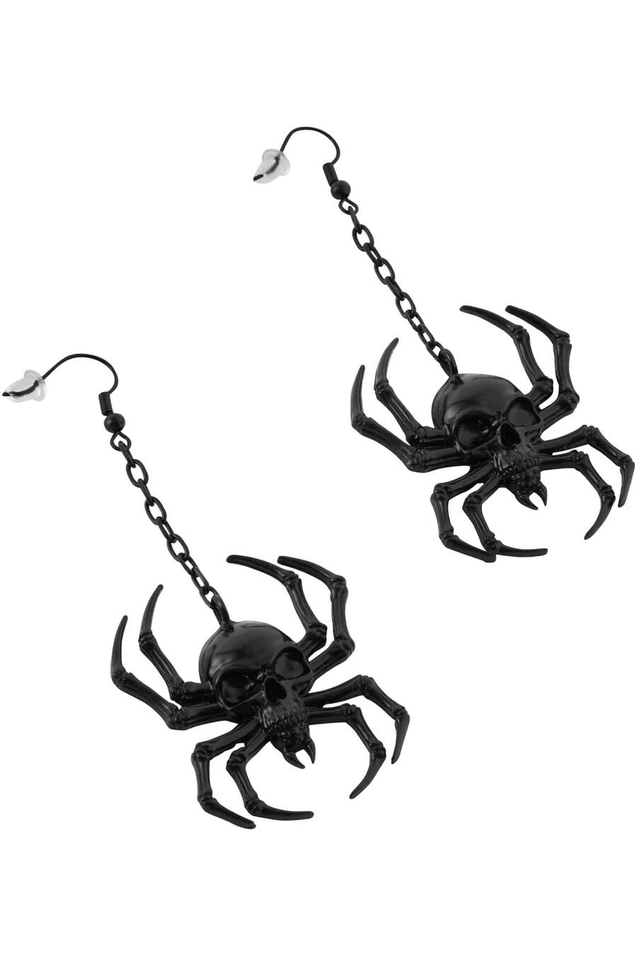 Parure Bijoux Halloween Femme - Collier Et Boucles D'oreilles Araignée Gothique - Alliage Et Cristal, Longueur Réglable