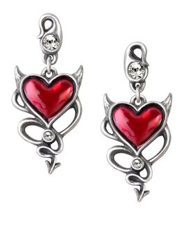 Boucles d'oreilles gothiques Devil Heart - Alchemy Gothic