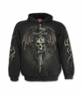 Sweat capuche dark wear SPIRAL 'Draco Skull'