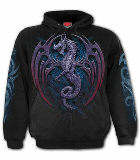 Sweat capuche dark wear SPIRAL 'dragon borne'