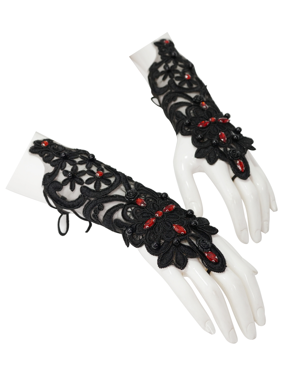 photo n°4 : Paire de mitaines DEVIL FASHION 'red stones'