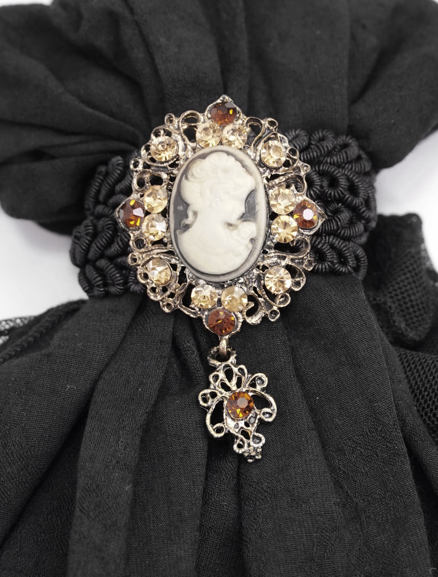 photo n°3 : Jabot de chemise noir DEVIL FASHION