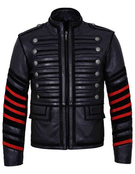 Veste Militaire en Cuir 'Parade Nocturne' - Discobole