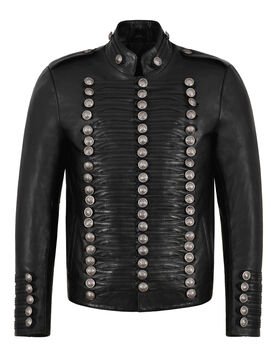 Veste Militaire en Cuir 'Black Regiment' - Discobole