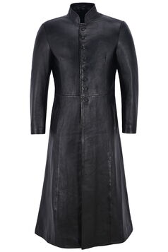 Long manteau gothique cuir homme 'Matrix Reloaded' '
